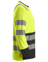 Tricou reflectorizant cu mânecă lungă, CL 2, Snickers Workwear, 2433, Yellow/Black