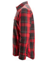 Cămașă căptușită, pentru iarnă, Snickers Workwear, AllroundWork, 8522, Chili Red/Black