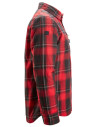 Cămașă căptușită, pentru iarnă, Snickers Workwear, AllroundWork, 8522, Chili Red/Black