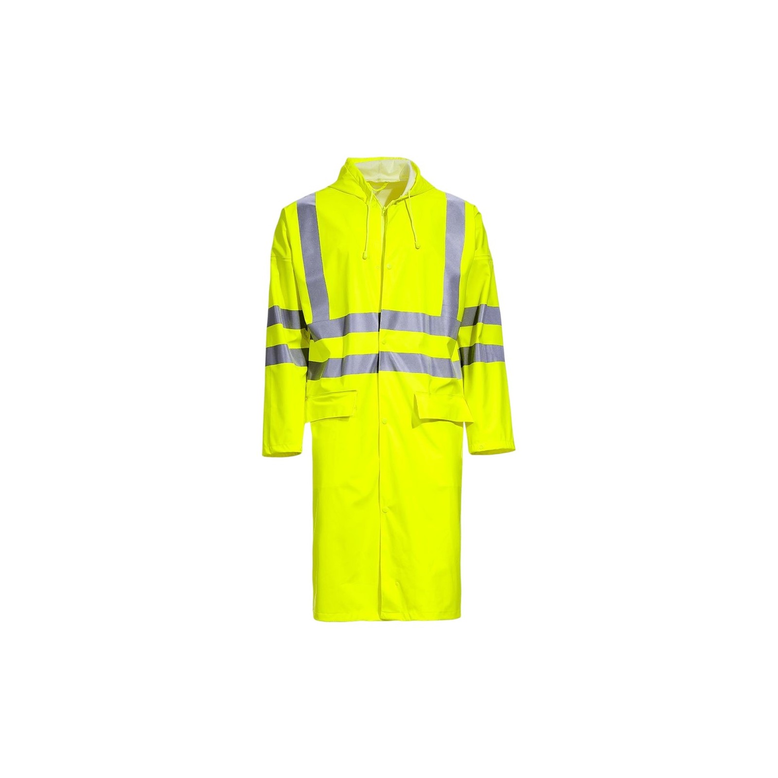 Pelerină impermeabilă, lungă, reflectorizantă, cu glugă, Stormer Yellow