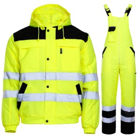 Costum de lucru reflectorizant pentru iarnă, 100% poliester, Collins HV Winter