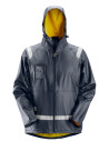 Jachetă de ploaie cu glugă și benzi reflectorizante, din poliuretan, Snickers Workwear, 8200, Navy