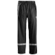 Pantaloni de ploaie cu benzi reflectorizante, din poliuretan, Snickers Workwear, 8200, Black