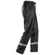 Pantaloni de ploaie cu benzi reflectorizante, din poliuretan, Snickers Workwear, 8200, Black