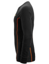 Bluză termică pentru bărbați, din lână merino, Snickers Workwear, Stay Warm, 9480, Black/Anthracite Melange