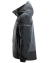 Geacă impermeabilă, termoizolantă, cu glugă, de iarnă, Snickers Workwear, AllroundWork, 1112, Steel Grey/Dark Steel Grey