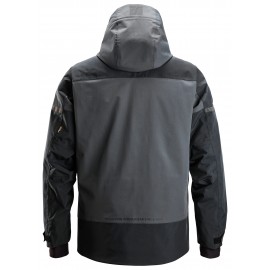 Geacă impermeabilă, termoizolantă, cu glugă, de iarnă, Snickers Workwear, AllroundWork, 1112, Steel Grey/Dark Steel Grey