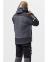 Geacă impermeabilă, termoizolantă, cu glugă, de iarnă, Snickers Workwear, AllroundWork, 1112, Steel Grey/Dark Steel Grey