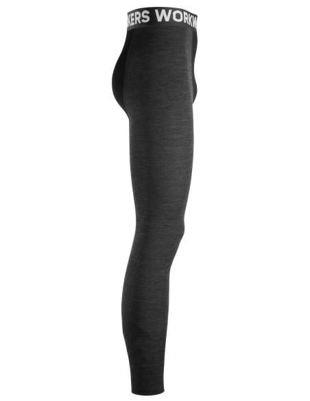 Pantaloni termici pentru bărbați, din lână merino, Snickers Workwear, Stay Warm, 9481, Black/Anthracite Melange