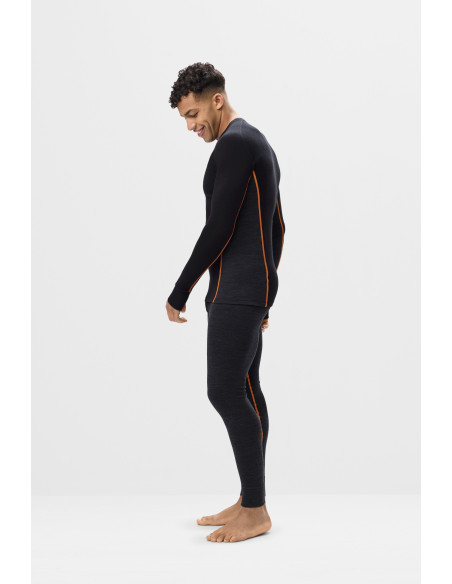 Pantaloni termici pentru bărbați, din lână merino, Snickers Workwear, Stay Warm, 9481, Black/Anthracite Melange