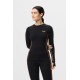 Bluză termică de damă, din lână merino, Snickers Workwear, Stay Warm, 9470, Black/Anthracite Melange