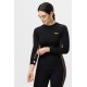 Bluză termică de damă, din lână merino, Snickers Workwear, Stay Warm, 9470, Black/Anthracite Melange