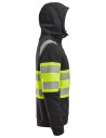Hanorac reflectorizant cu fermoar și glugă, CL 1, Snickers Workwear, 2838, Black/High Vis Yellow