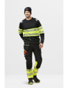 Bluză reflectorizantă, CL 1, Snickers Workwear, 2830, Black/High Vis Yellow