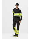 Bluză reflectorizantă, CL 1, Snickers Workwear, 2830, Black/High Vis Yellow