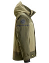Geacă impermeabilă, termoizolantă, cu glugă, de iarnă, Snickers Workwear, AllroundWork, 1112, Steel Grey/Dark Steel Grey
