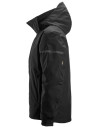 Geacă impermeabilă, termoizolantă, cu glugă, de iarnă, Snickers Workwear, AllroundWork, 1112, Black/Black