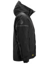 Geacă impermeabilă, termoizolantă, cu glugă, de iarnă, Snickers Workwear, AllroundWork, 1112, Black/Black
