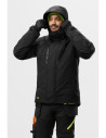 Geacă impermeabilă, termoizolantă, cu glugă, de iarnă, Snickers Workwear, AllroundWork, 1112, Black/Black