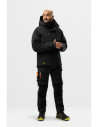 Geacă impermeabilă, termoizolantă, cu glugă, de iarnă, Snickers Workwear, AllroundWork, 1112, Black/Black