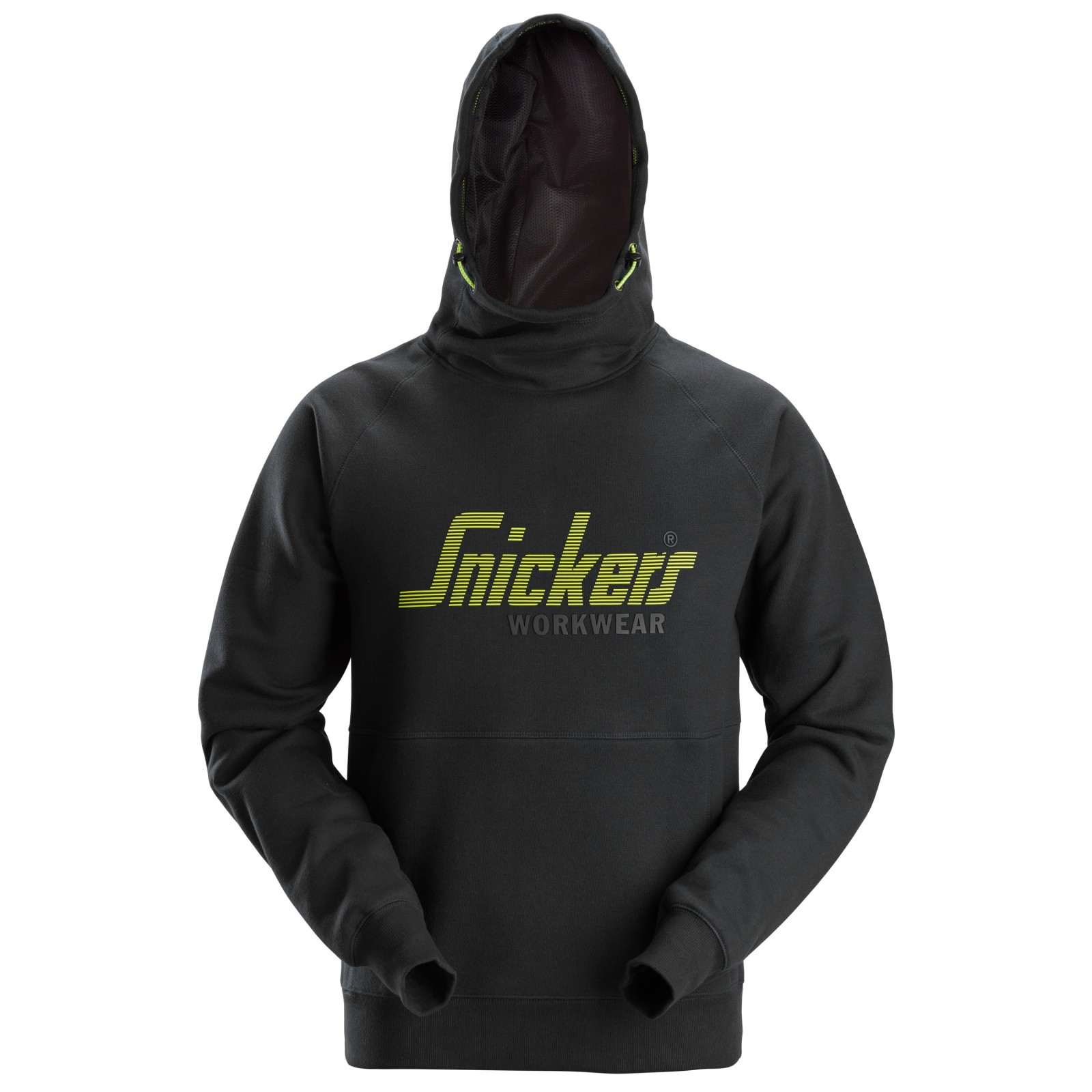 Hanorac cu glugă & logo, pentru bărbați, bumbac&poliester, Snickers Workwear, 2845, Black