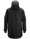 Geacă parka impermeabilă, căptușită, cu glugă, de iarnă, Snickers Workwear, AllroundWork, 1801, Black/Black