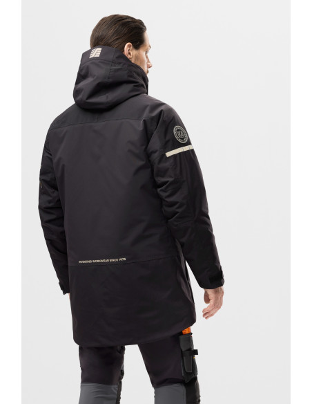 Geacă parka impermeabilă, căptușită, cu glugă, de iarnă, Snickers Workwear, AllroundWork, 1801, Black/Black