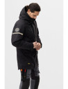 Geacă parka impermeabilă, căptușită, cu glugă, de iarnă, Snickers Workwear, AllroundWork, 1801, Black/Black