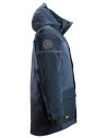 Geacă parka impermeabilă, căptușită, cu glugă, de iarnă, Snickers Workwear, AllroundWork, 1801, Navy/Dark Navy