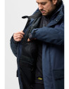 Geacă parka impermeabilă, căptușită, cu glugă, de iarnă, Snickers Workwear, AllroundWork, 1801, Navy/Dark Navy
