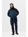 Geacă parka impermeabilă, căptușită, cu glugă, de iarnă, Snickers Workwear, AllroundWork, 1801, Navy/Dark Navy