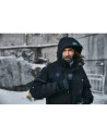 Geacă parka impermeabilă, căptușită, cu glugă, de iarnă, Snickers Workwear, AllroundWork, 1801, Black/Black
