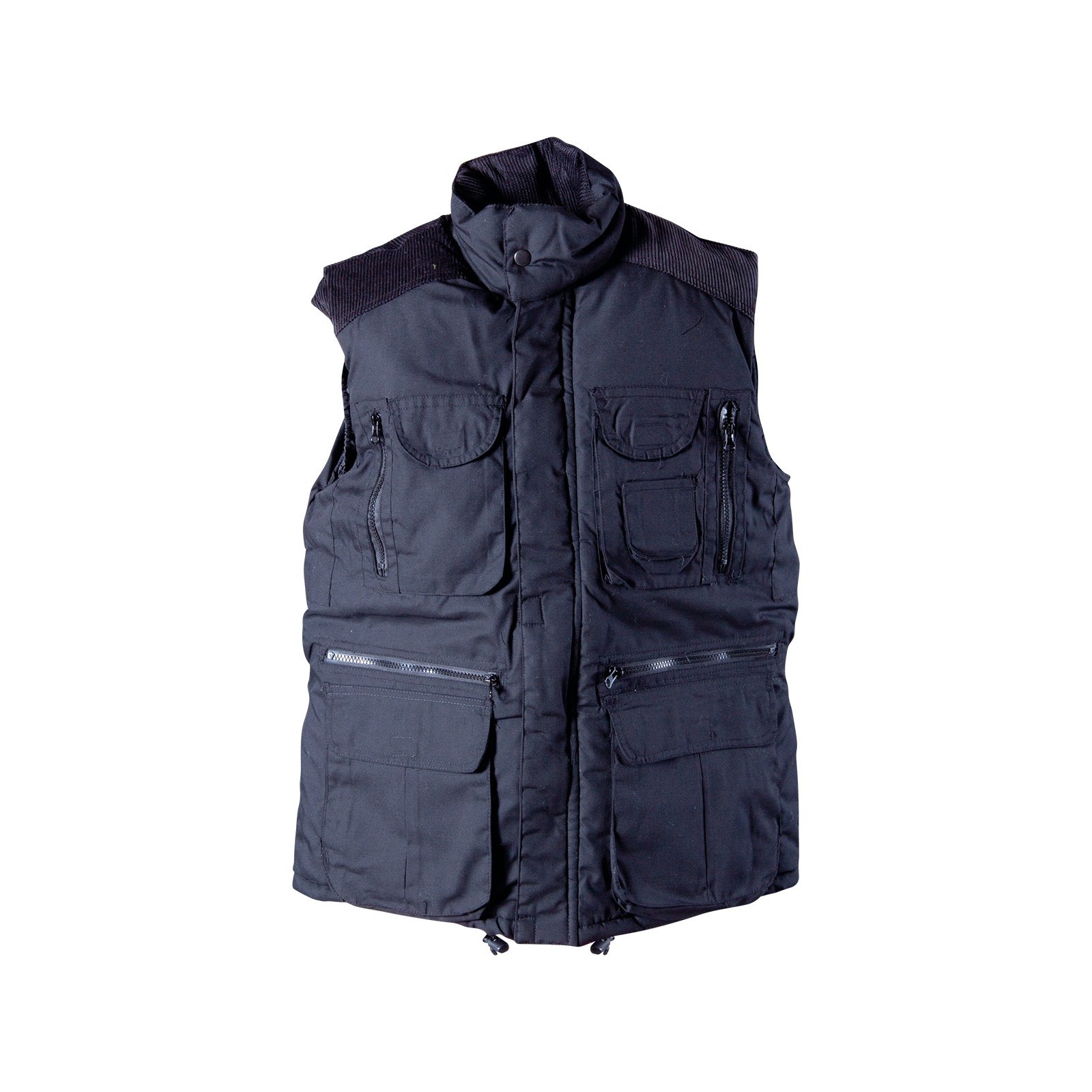 Vestă căptușită unisex, de iarnă, cu multiple buzunare, Boston Black