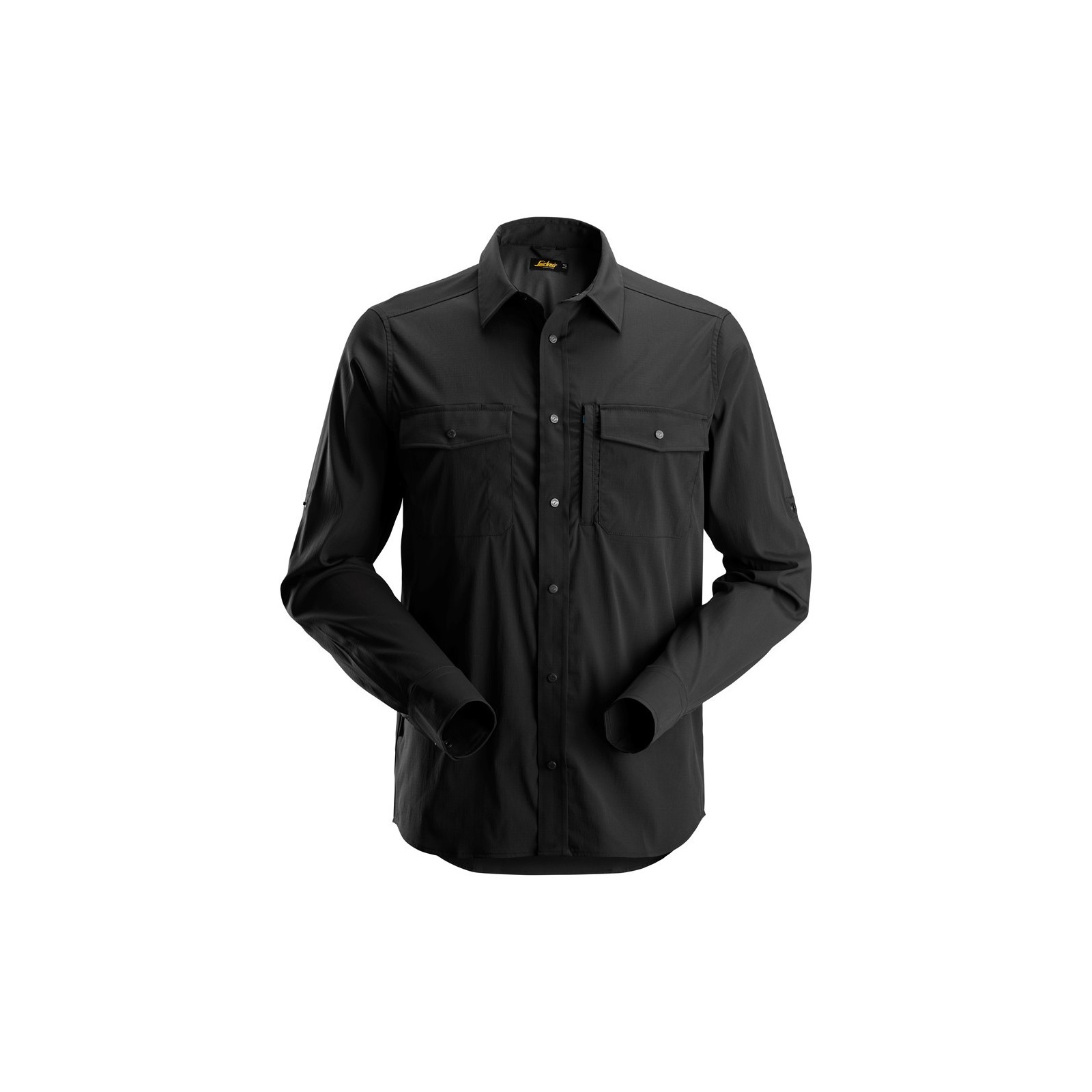 Cămașă de bărbați, mânecă lungă, UPF 50+, Snickers Workwear, LiteWork, 8521, Black