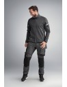 Pantaloni de lucru, stretch, cu buzunare holster, Snickers Workwear, AllroundWork, 6241, Steel Grey/Black