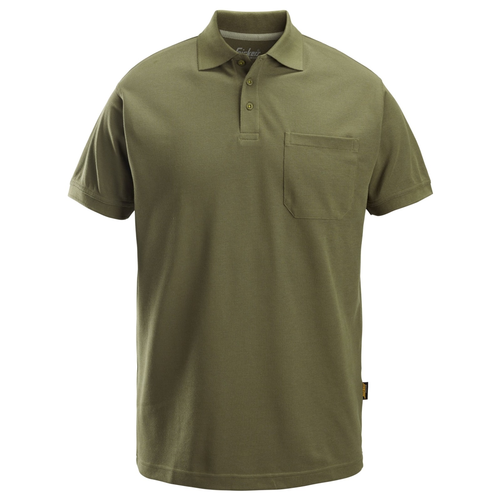 Tricou polo de bărbați, cu buzunar, bumbac+poliester, Snickers Workwear Classic, 2708, Khaki Green