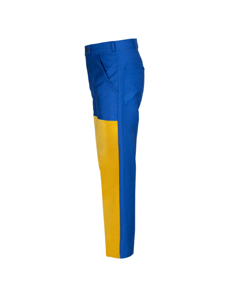 Pantaloni de lucru pentru sudura, bumbac + piele, 240 g/mp, Zava Pro