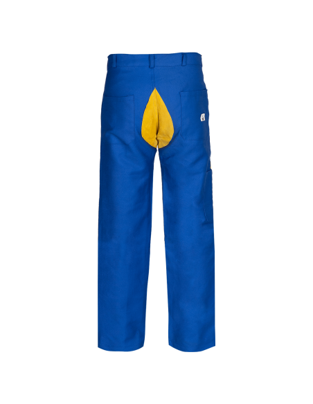Pantaloni de lucru pentru sudura, bumbac + piele, 240 g/mp, Zava Pro
