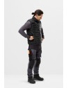 Pantaloni de lucru, 4-way stretch, anti-vânt, Snickers Workwear, AllroundWork, 6375, Steel Grey/Black