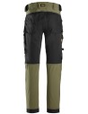 Pantaloni de lucru, 4-way stretch, anti-vânt, Snickers Workwear, AllroundWork, 6375, Khaki Green/Black