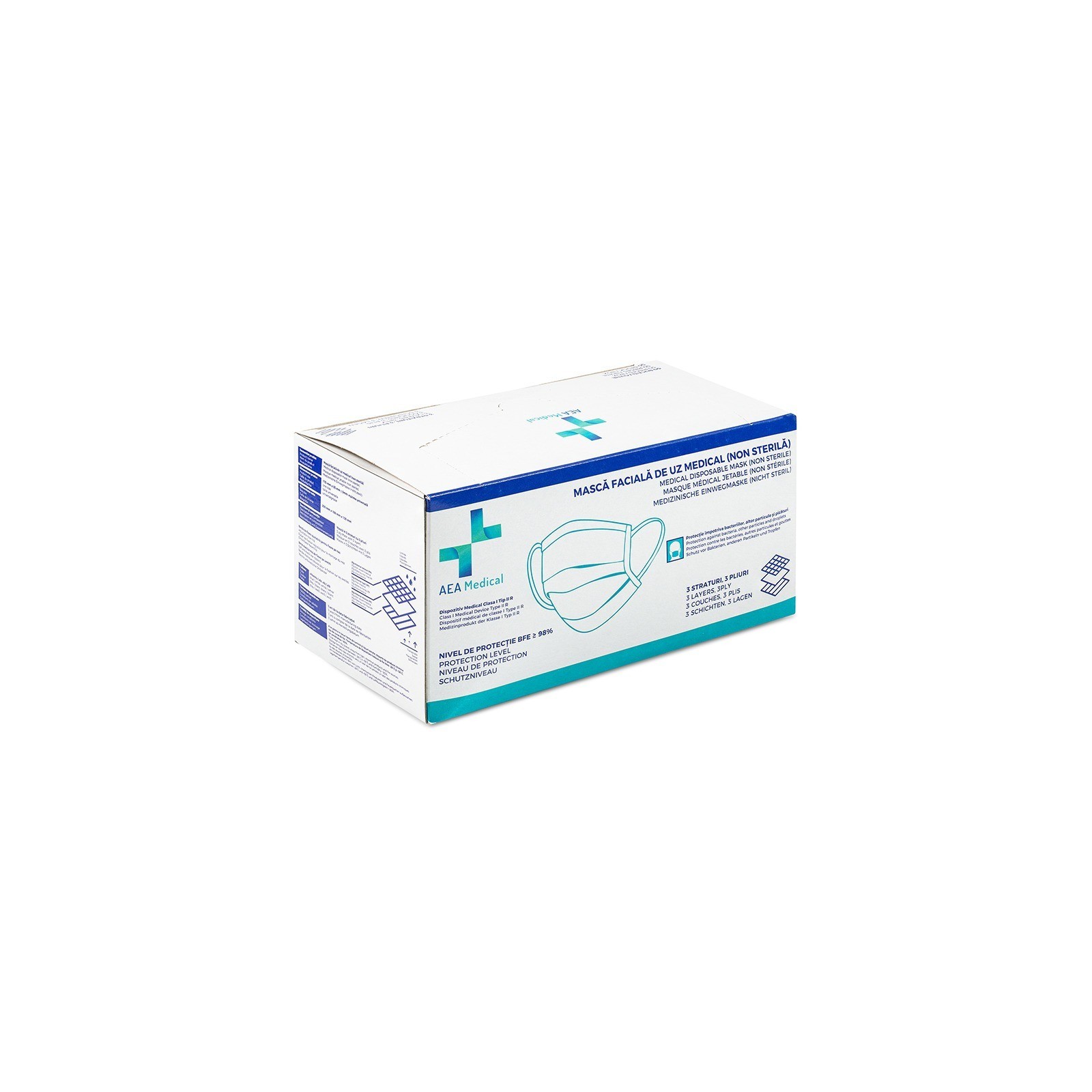 Mască de protecție medicală / chirurgicală, 3 straturi