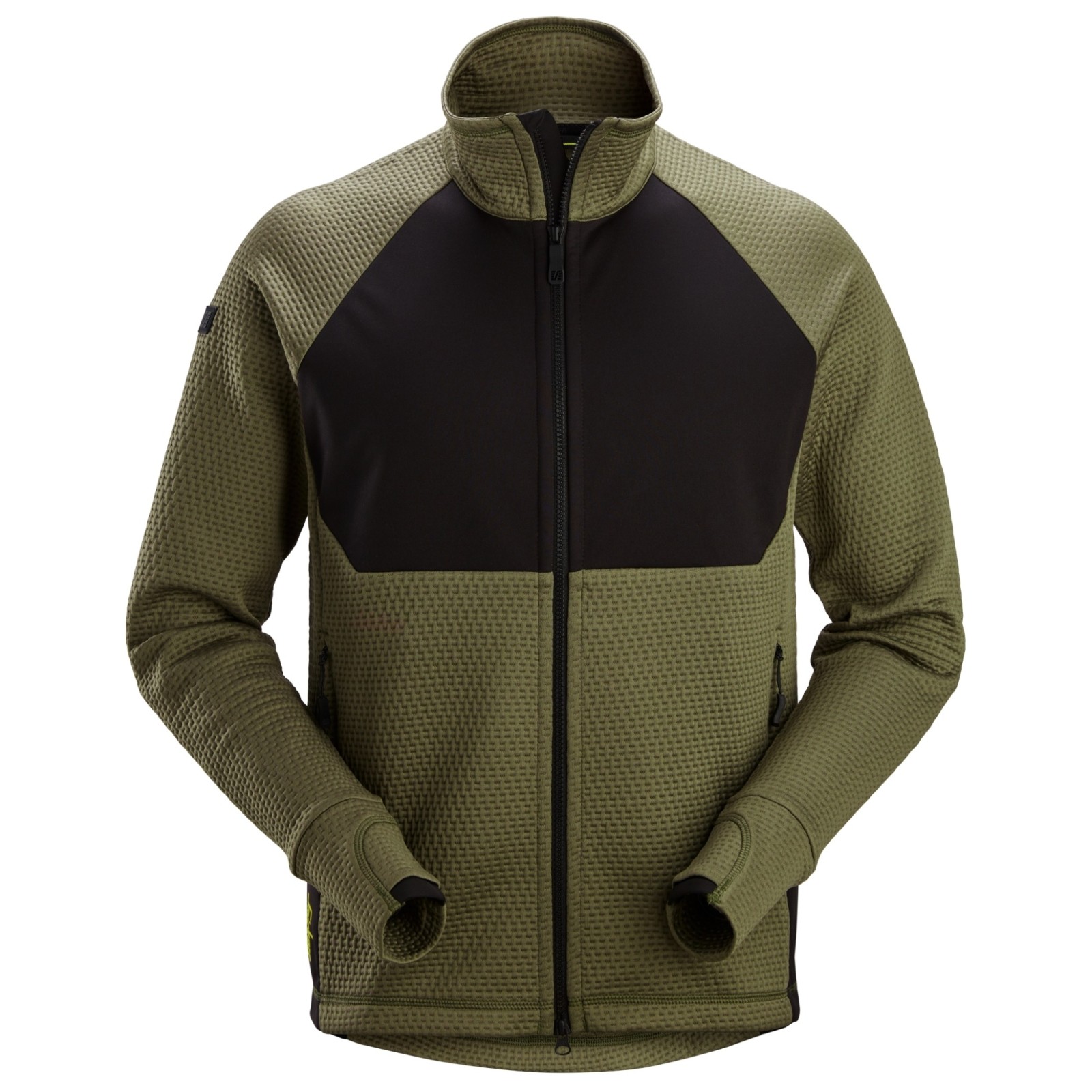 Jachetă, strat intermediar, Snickers Workwear, FlexiWork, 8404, Khaki Green/Black