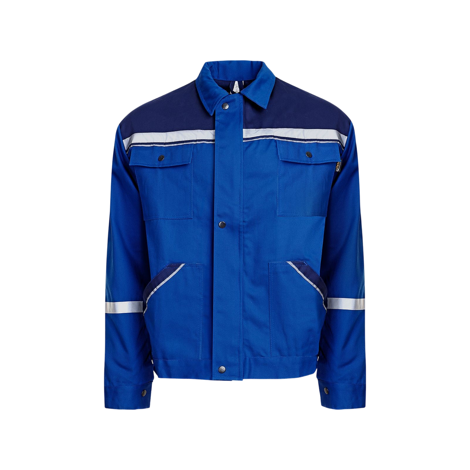 Jachetă de lucru cu dungi reflectorizante, 100% bumbac, Collins Summer Royal Blue