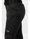 Pantaloni de lucru de damă, 4-way stretch, fără buzunare pt genunchiere, Snickers Workwear, FlexiWork, 6877, Black/Black