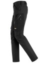 Pantaloni de lucru de damă, 4-way stretch, fără buzunare pt genunchiere, Snickers Workwear, FlexiWork, 6877, Black/Black