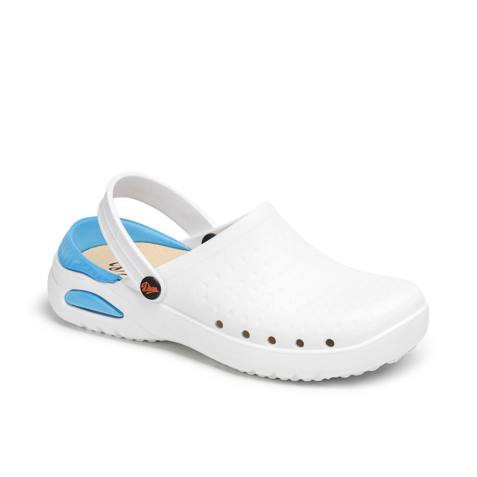 Saboți medicali unisex, din spumă EVA, cu talpă antiderapantă, Dian Eva Soft White, OB E A SRC