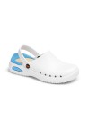 Saboți medicali unisex, din spumă EVA, cu talpă antiderapantă, Dian Eva Soft White, OB E A SRC