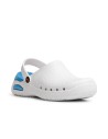 Saboți medicali unisex, din spumă EVA, cu talpă antiderapantă, Dian Eva Soft White, OB E A SRC