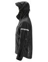 Jachetă softshell, cu glugă, Snickers Workwear, AllroundWork, 1229, Black/Black
