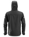 Jachetă softshell, cu glugă, Snickers Workwear, AllroundWork, 1229, Black/Black